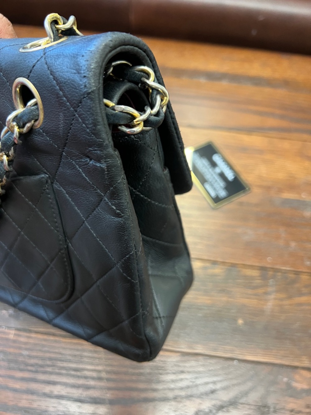 CHANEL Black Quilted double flap bag - Picture 16 of 16